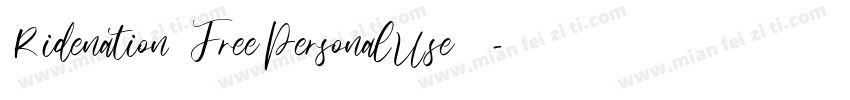 Ridenation FreePersonalUse 常规字体转换